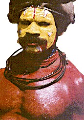 [Huli warrior in yellow face paint and red oil body paint: 21k]