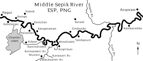 sepik river world map