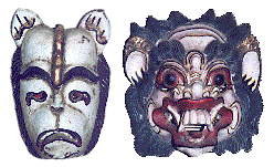 [2 Balinese masks: 18k]
