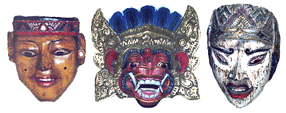 [3 Balinese masks: 30k]
