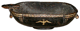 [Solomon Islands food bowl inlaid with frigate bird: 8k]