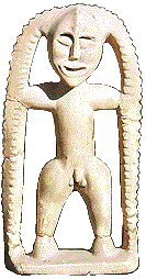 [Iniet male chalk figure with serrated edge surround: 11k]